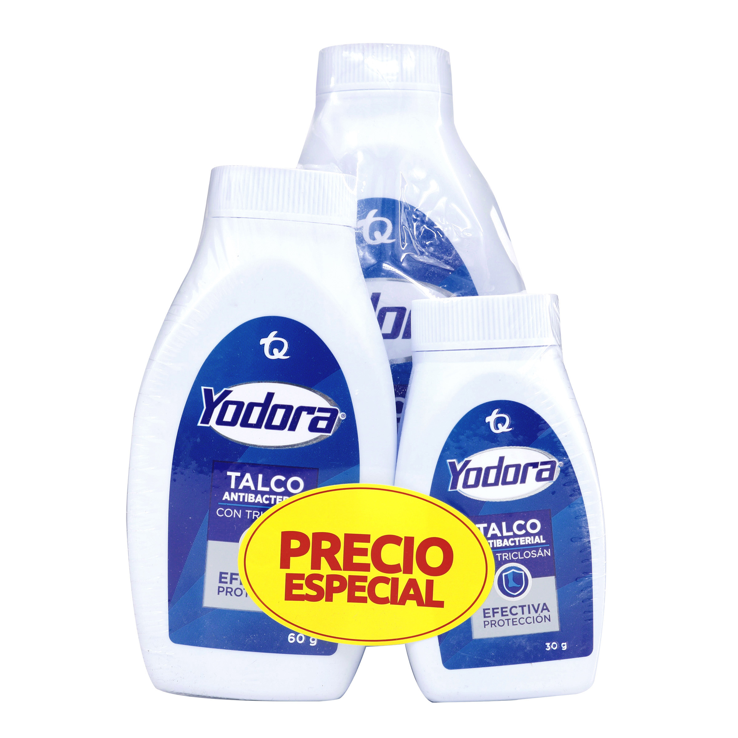 Talco Yodora Trio 120 g + 60 g + 30 g