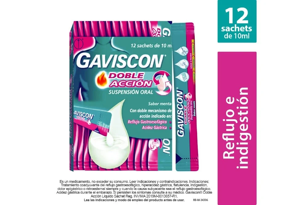 GAVISCON Doble Acción – Suspensión 10 ml x12