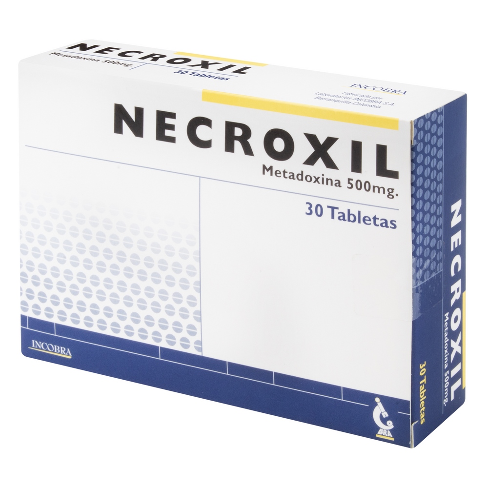 NECROXIL 500 mg - 30 tabletas (metadoxina)