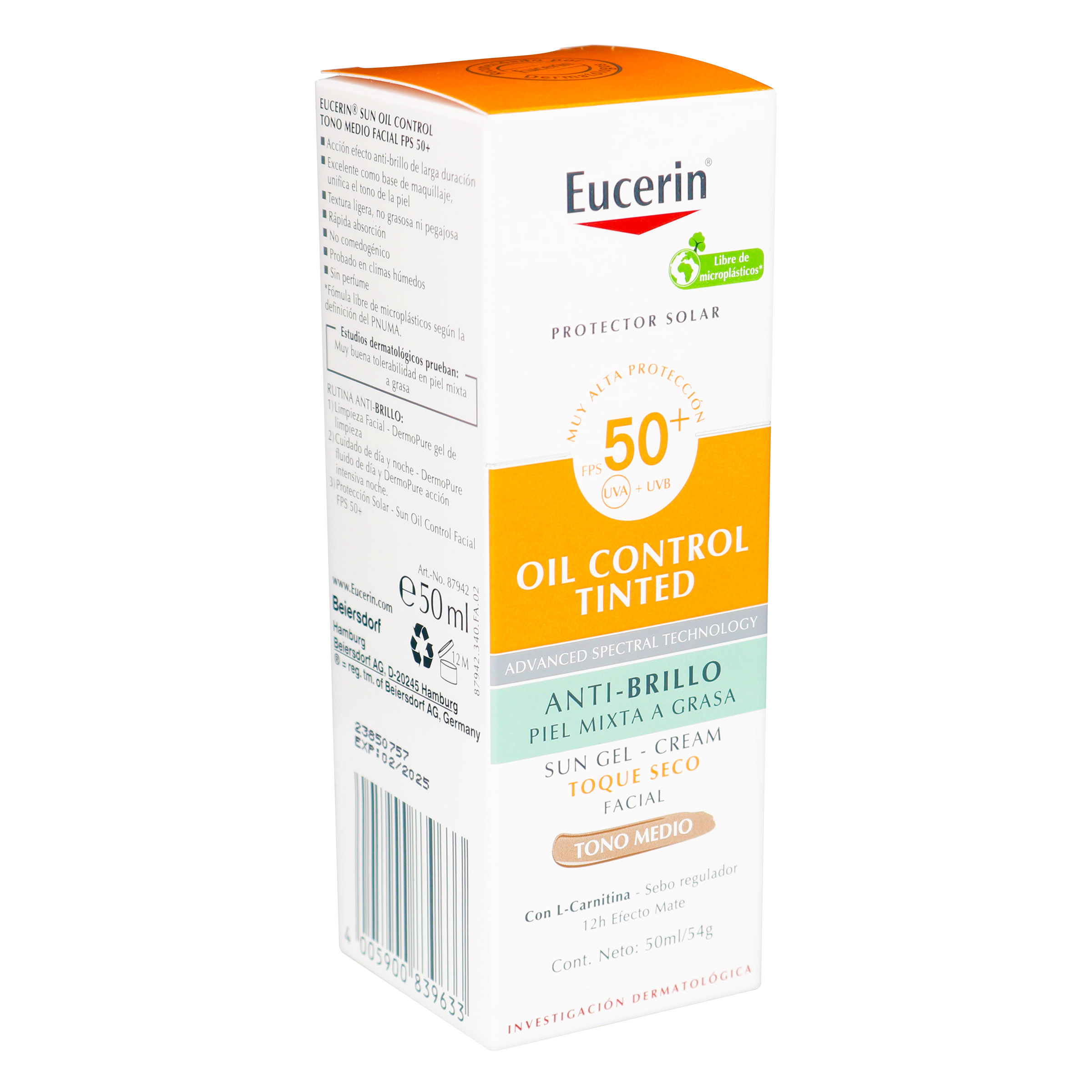 Eucerin Oil Seco Tono Medio 50 ml