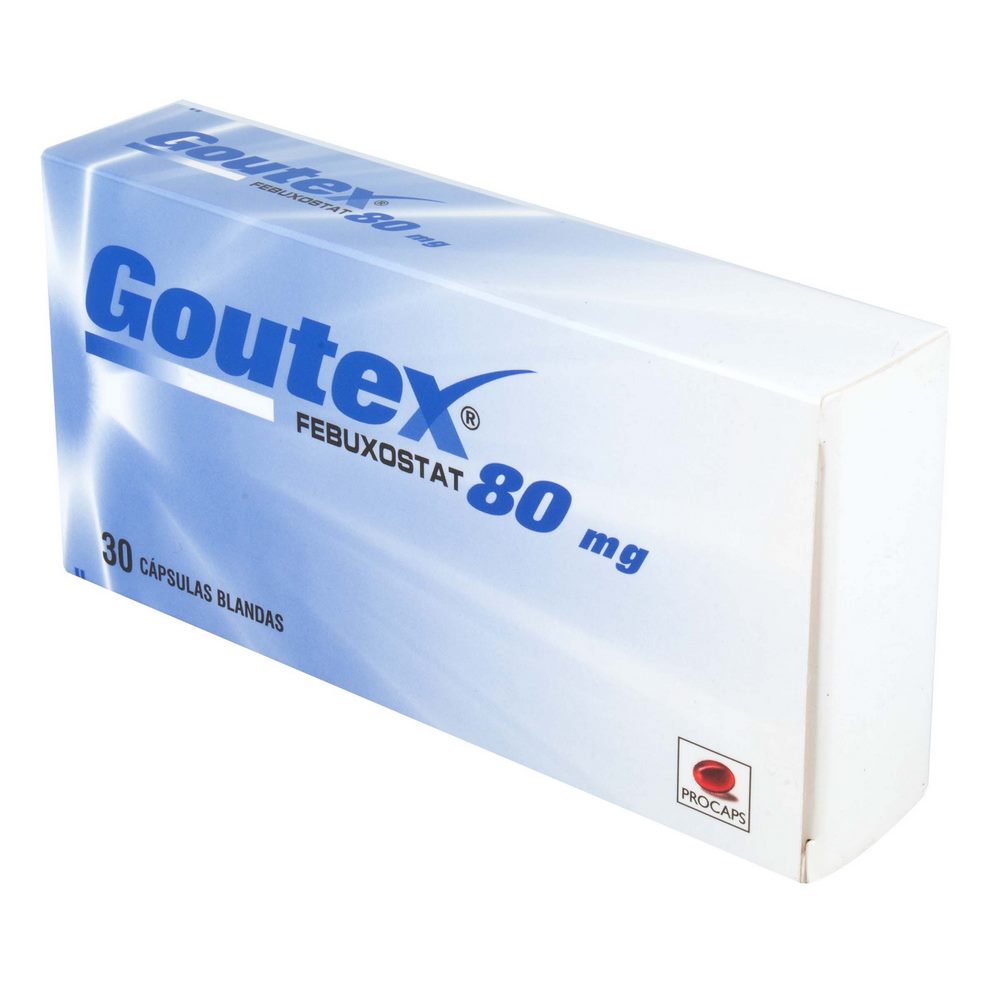 Goutex 80 mg - 30 cápsulas blandas (febuxostat)