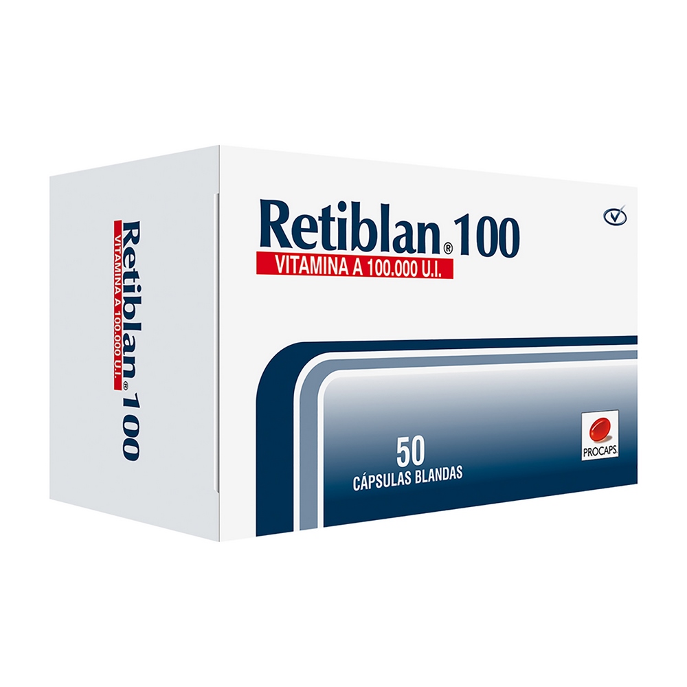 RETIBLAN 100 mg Vitamina A 50 cápsulas