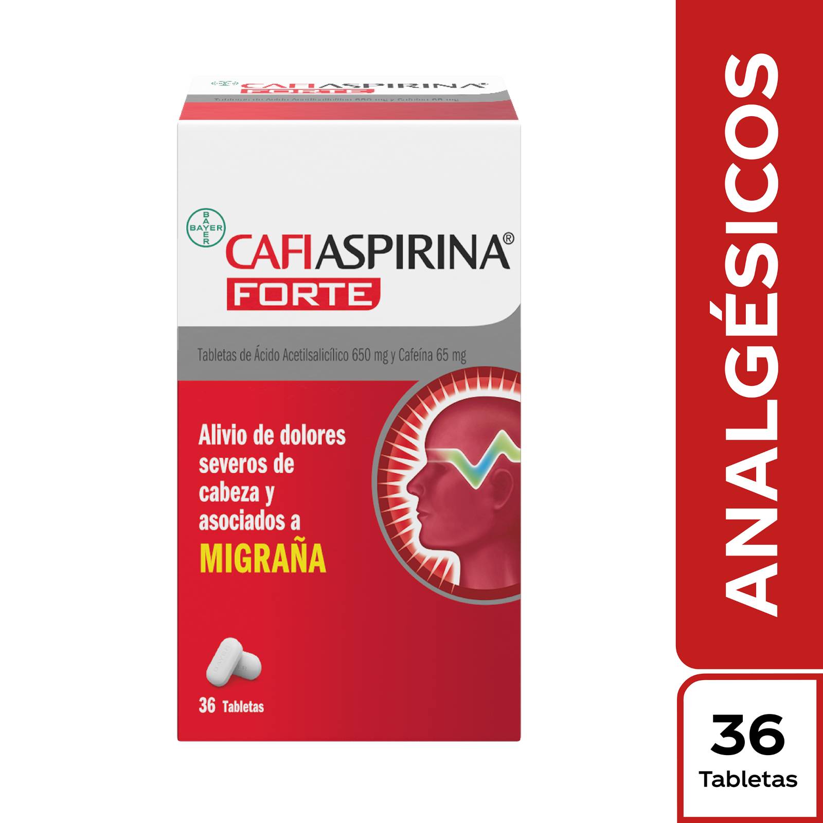 Cafiaspirina Forte 650 mg – 36 tabletas