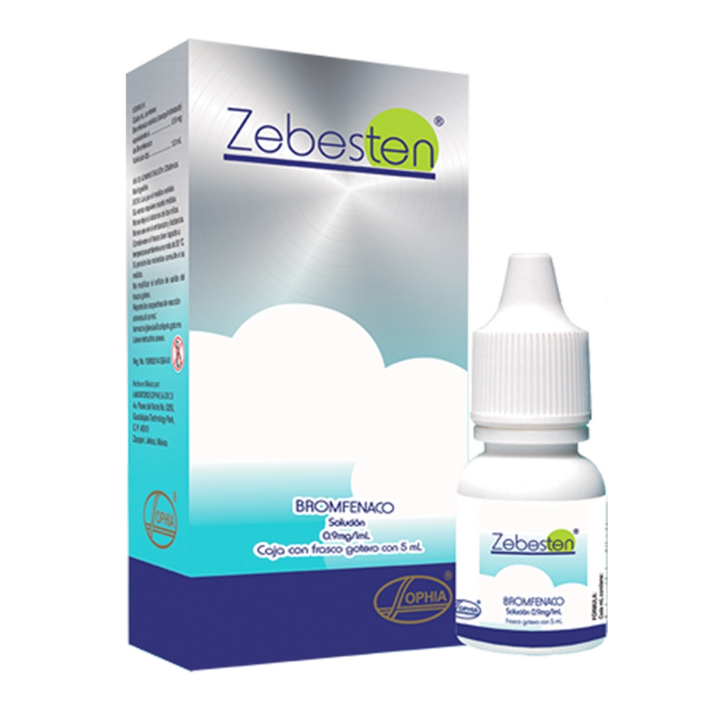 Zebesten bromfenaco 3% solución oftálmica 5 ml