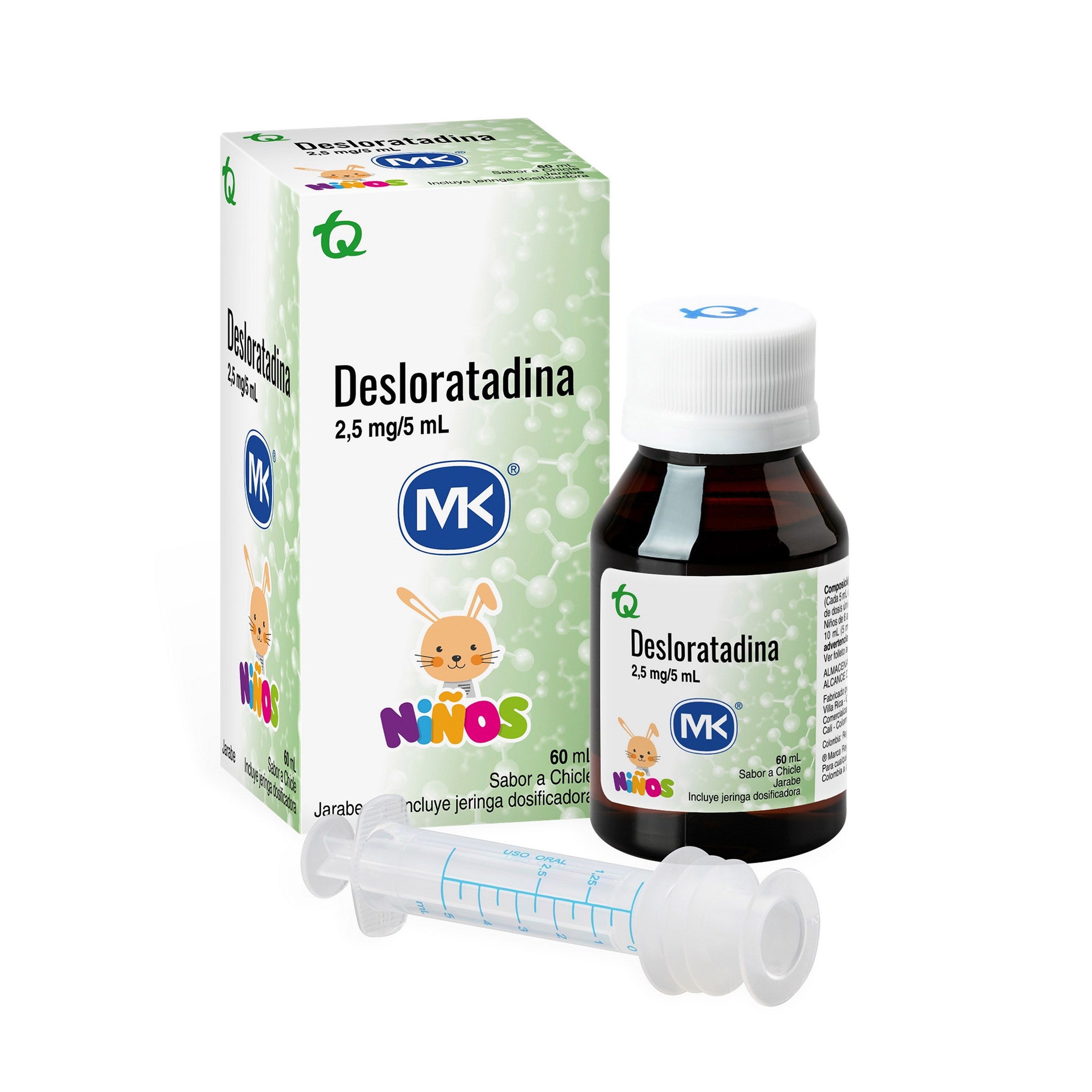 Desloratadina 2.5 mg/5 mL - jarabe 60 mL