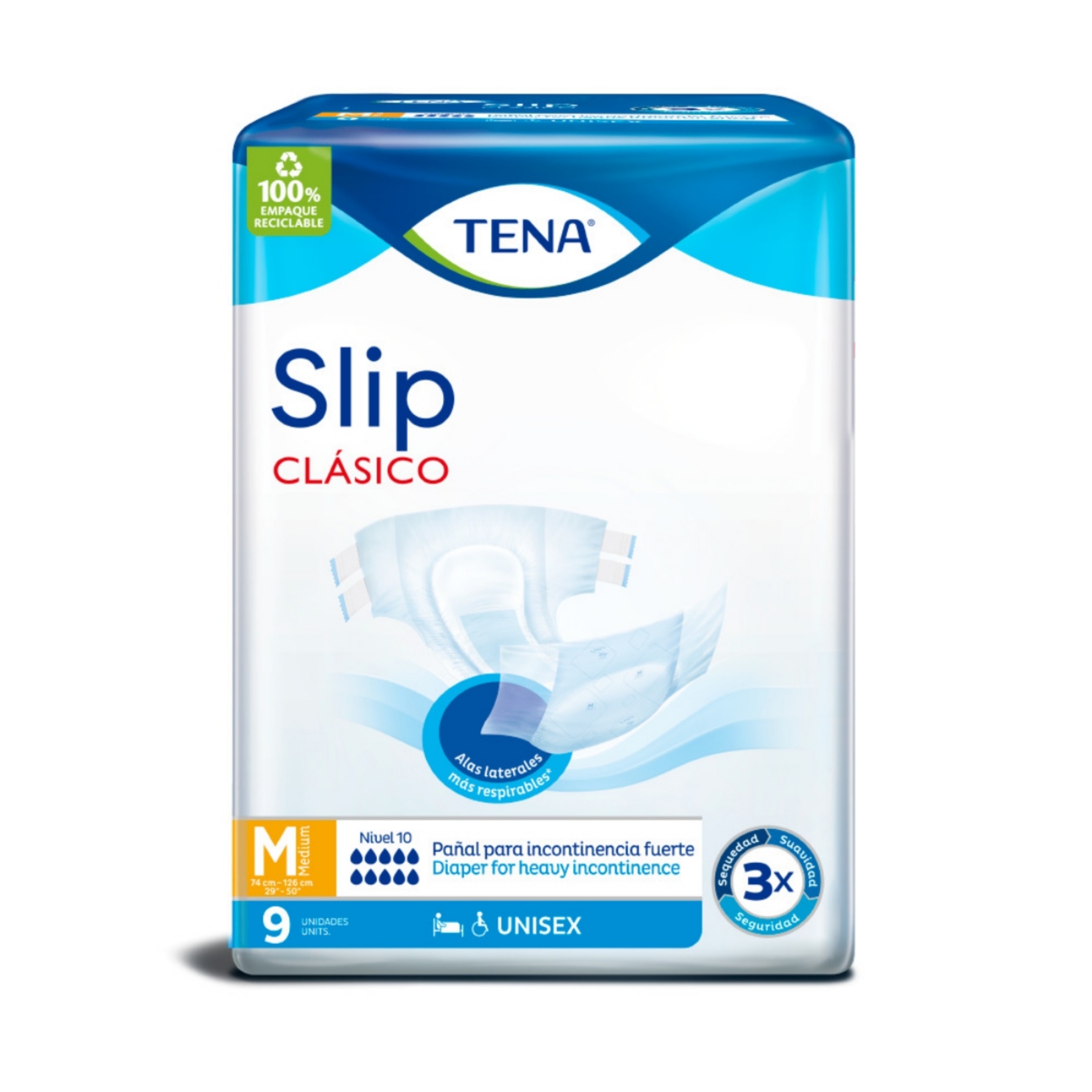 Pañales Slip Clásico Med 9 und