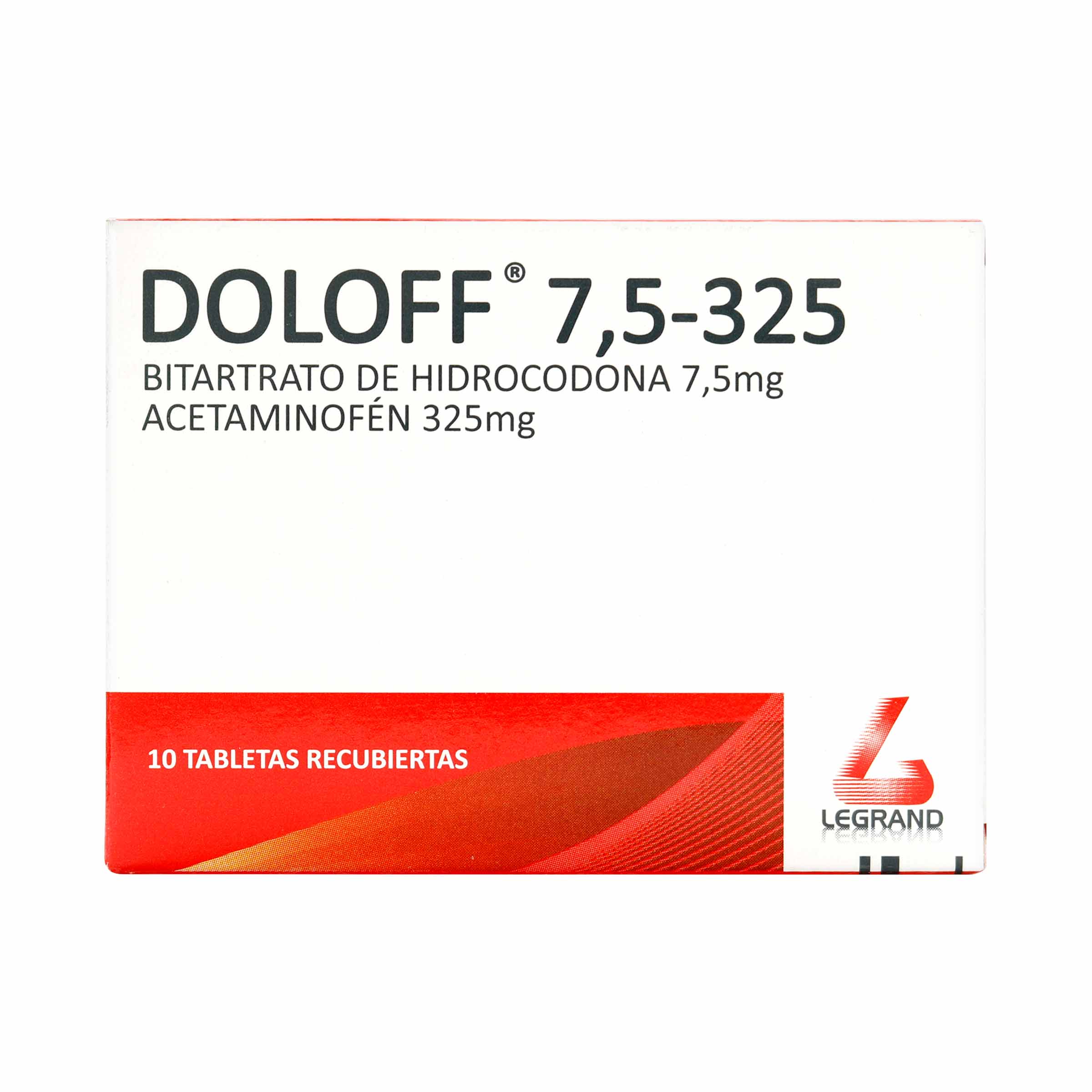 Doloff 7.5-325 mg – Tabletas (Hidrocodona/Acetaminofén)